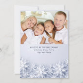 Sneeuwvlokken Kerstboom Vakantie Open Huis Kaart (Achterkant)