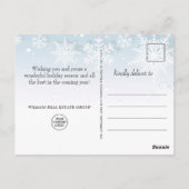 Sneeuwvlokken Kerstboom Zakelijke Groet Briefkaart (Achterkant)