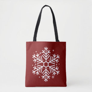 Sneeuwvlokken Kerstcadeaus Winter Kerstmis Familie Tote Bag