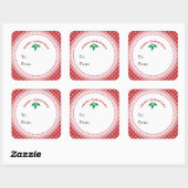 Sneeuwvlokken Kerstcadeautag Vierkante Sticker (Vel)