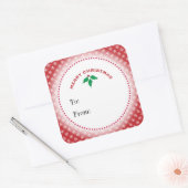 Sneeuwvlokken Kerstcadeautag Vierkante Sticker (Envelop)
