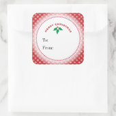 Sneeuwvlokken Kerstcadeautag Vierkante Sticker (Tas)