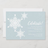 Sneeuwvlokken kerstfeest kaart (Voorkant)