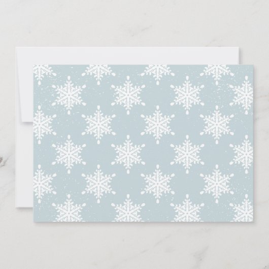 Sneeuwvlokken kerstfeest kaart (Achterkant)
