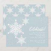 Sneeuwvlokken kerstfeest kaart (Voorkant / Achterkant)