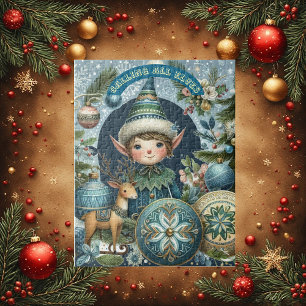 Sneeuwvlokken Kerstfeest Oproep Alle Elfen Legpuzzel
