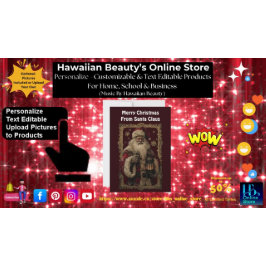 Sneeuwvlokken Kerstman Sinterklaas Goud Ingelijst Feestdagenkaart