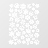 Sneeuwvlokken | Kerstmis 50 Sneeuwvlokken Raamsticker (Vel)