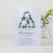 Sneeuwvlokken Kerstmis Corporate Holiday Party Kaart (Staand voorkant)