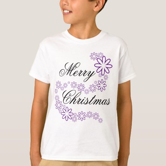 Sneeuwvlokken kerstmis t-shirt (Voorkant)