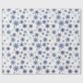 Sneeuwvlokken kerstpapier cadeaupapier (Vlak)