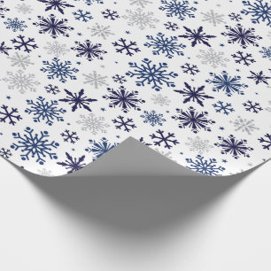 Sneeuwvlokken kerstpapier cadeaupapier