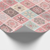 Sneeuwvlokken kerstpapier cadeaupapier (Hoek)
