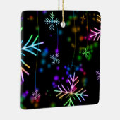 Sneeuwvlokken kleuren keramisch ornament (Rechts)