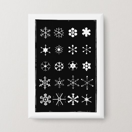 Sneeuwvlokken knop button (Voorkant)