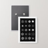 Sneeuwvlokken knop button (Voorkant / Achterkant)