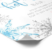 Sneeuwvlokken komen uit de hete cacaobalk poster (Hoek)