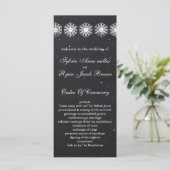 sneeuwvlokken krijtbord winter bruiloft programma programmakaart (Staand voorkant)