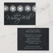 sneeuwvlokken krijtbord winter wenskaarten informatiekaartje (Voorkant / Achterkant)