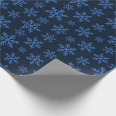 Sneeuwvlokken Kunst voor Vakantie Cadeaus Donker E Cadeaupapier (Hoek)