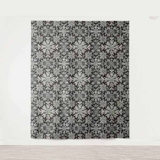 Sneeuwvlokken kunst wandkleed (Voorkant)