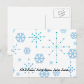 Sneeuwvlokken, laat het sneeuwen feestdagenkaart (Voorkant / Achterkant)