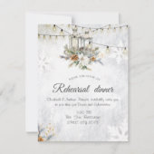 Sneeuwvlokken Lantaarn String Licht repetitie dine Kaart (Voorkant)