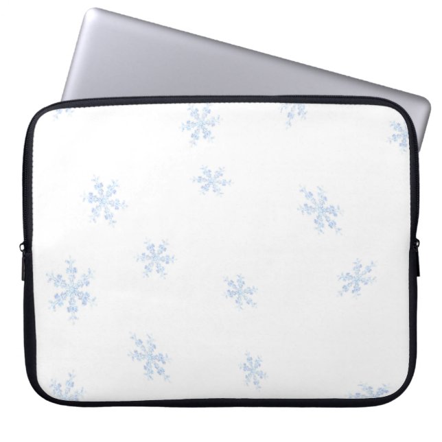 Sneeuwvlokken Laptop Sleeve (Voorkant)