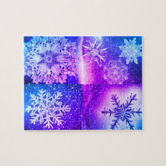 Sneeuwvlokken Legpuzzel (Horizontaal)