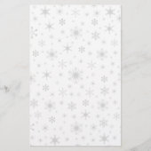 Sneeuwvlokken - Licht grijs op wit Briefpapier (Voorkant)