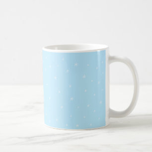Sneeuwvlokken lichtblauw wit patroon koffiemok