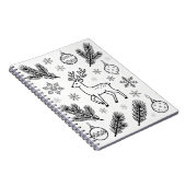 Sneeuwvlokken Lijnkunst Notitieboek (Rechterzijde)