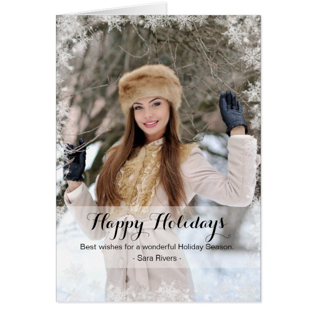 Sneeuwvlokken Lijst Kaart (Voorkant)