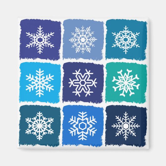 Sneeuwvlokken Magneet (Voorkant)