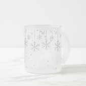 Sneeuwvlokken Matglas Koffiemok (Voorkant rechts)