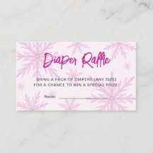 Sneeuwvlokken Meisje Baby Shower Luier Raffle Tick