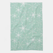 Sneeuwvlokken met een achtergrond van de groene ke theedoek (Verticaal)