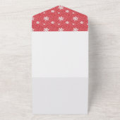 Sneeuwvlokken met Kerstavond Uitnodiging Servetten (Buitenkant)