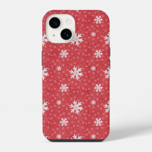 Sneeuwvlokken met Kerstavond Uitnodiging Servetten iPhone 14 Hoesje