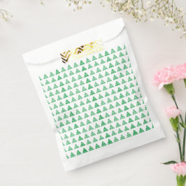 Sneeuwvlokken met kerstgroene sneeuw Sterren Bomen Bedankzakje