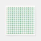 Sneeuwvlokken met kerstgroene sneeuw Sterren Bomen Servet (Voorkant)