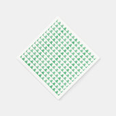 Sneeuwvlokken met kerstgroene sneeuw Sterren Bomen Servet (Hoek)