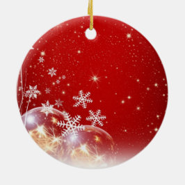 Sneeuwvlokken met kerstmis keramisch ornament