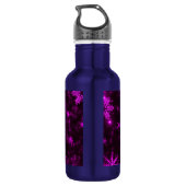 Sneeuwvlokken met Paarse achtergrond Waterfles (Achterkant)