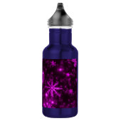 Sneeuwvlokken met Paarse achtergrond Waterfles (Rechts)