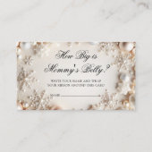 Sneeuwvlokken met parels Hoe groot is haar buik Informatiekaartje (Voorkant)