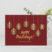 sneeuwvlokken met peul in goudkleur (Staand voorkant)