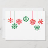 sneeuwvlokken met peul in rode en groene kleur (Achterkant)