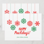 sneeuwvlokken met peul in rode en groene kleur (Voorkant / Achterkant)