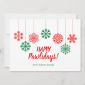 sneeuwvlokken met peul in rode en groene kleur (Voorkant)